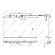 Radiatore, Raffreddamento motore 58226A NRF per PEUGEOT CITROEN OPEL DS