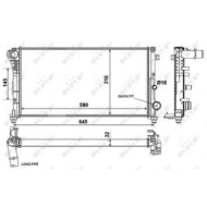 Radiatore, Raffreddamento motore 58376 NRF per FIAT