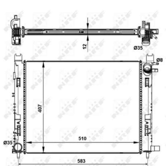 LIBRETTO_RICHIESTA_TARGA.JPG Radiatore, Raffreddamento motore 58444 NRF per RENAULT DACIA