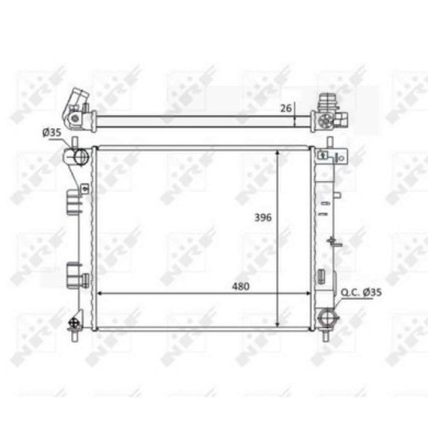 NEUTRO.jpg Radiatore, Raffreddamento motore 58522 NRF per HYUNDAI KIA