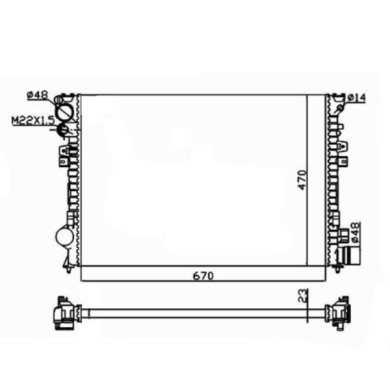 NEUTRO.jpg Radiatore, Raffreddamento motore 58958A NRF per PEUGEOT CITROEN FIAT LANCIA
