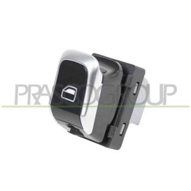 AD040WS03_2.JPG Interruttore Alzacristallo Nero/bordo Cromato Per Audi A6 (4g2) Dal 2011 Al 2014