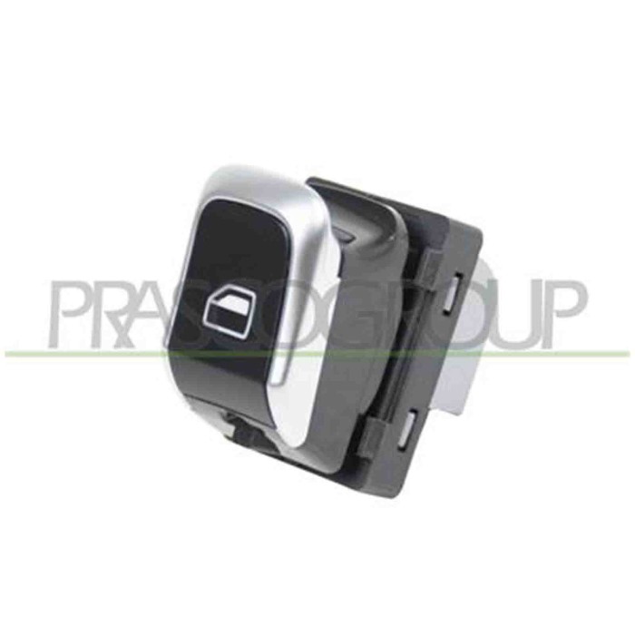 AD040WS03_2.JPG Interruttore Alzacristallo Nero/bordo Cromato Per Audi A6 (4g2) Dal 2011 Al 2014
