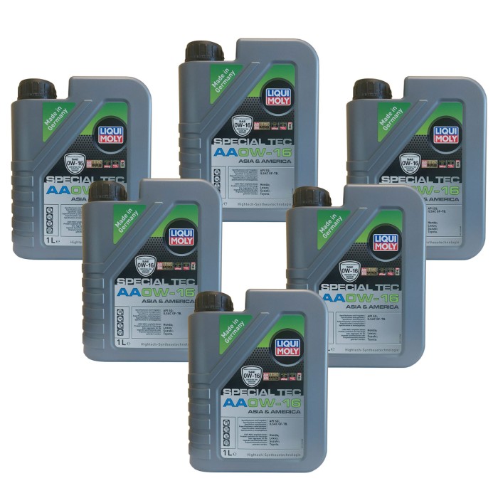 21326_1-LITRO.jpg LIQUI MOLY 21326 OLIO MOTORE 0W16 PER AUTO ASIA O AMERICA E IBRIDE. CONFEZIONE 1 LITRO - 6 Pezzi