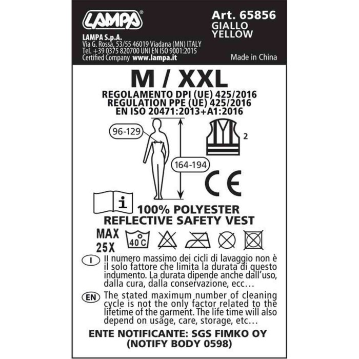 65856-D-01.JPG Lampa - Navpower Kit Completo Sicurezza 2 Gilet Alta Visibilita - 1 Triangolo Veicolo Fermo - 1 Estintore 1kg Abc
