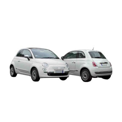 FT0301287_FT0301255_3.jpg Kit Modanatura Centrale Paraurti Posteriore Cromata + Tappo Coprigancio Traino Compatibile Per 500 Dal