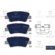 Kit pastiglie freno, Freno a disco 1051268 AKRON-MALO' per HYUNDAI KIA