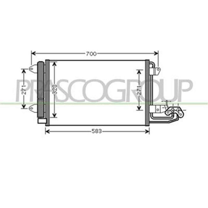 AD320C001_1.JPG Condensatore Per Audi A3 3/5 Porte (8p/8pa) Dal 2003 Al 2008
