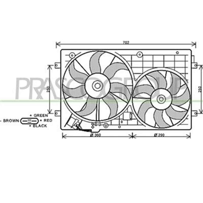 AD320F002_1.JPG Ventola Per Audi A3 3/5 Porte (8p/8pa) Dal 2003 Al 2008