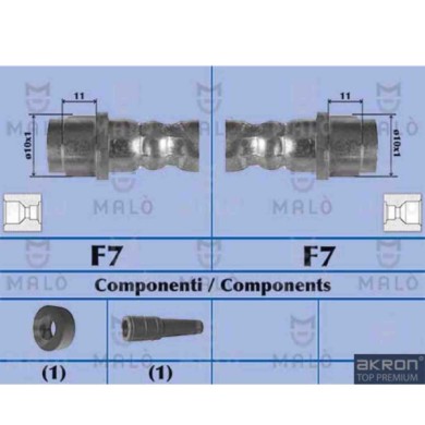 NEUTRO.jpg Flessibile del freno 80171 AKRON-MALO' per AUDI SEAT