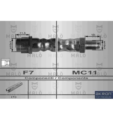 NEUTRO.jpg Flessibile del freno 80195 AKRON-MALO' per MERCEDES-BENZ
