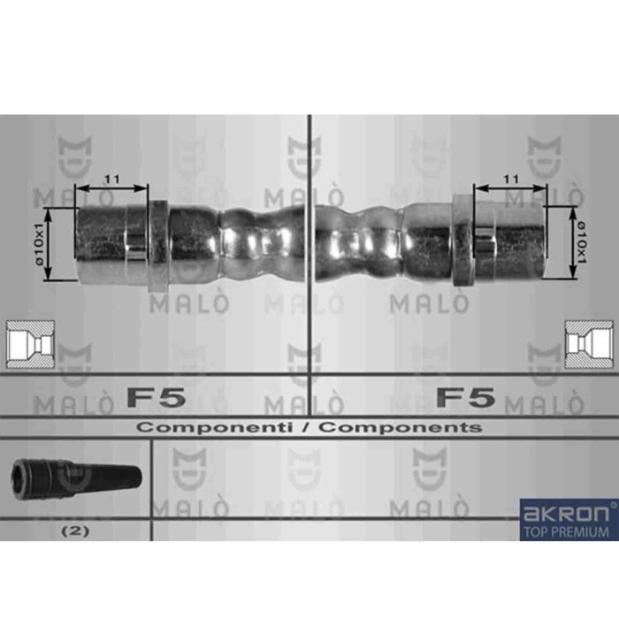 NEUTRO.jpg Flessibile del freno 8035 AKRON-MALO' per AUDI VW SKODA