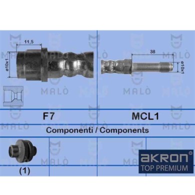 NEUTRO.jpg Flessibile del freno 80895 AKRON-MALO' per VW