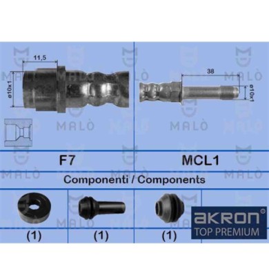 NEUTRO.jpg Flessibile del freno 81023 AKRON-MALO' per AUDI