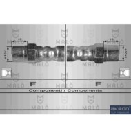 Flessibile del freno 8229 AKRON-MALO' per AUDI VW SEAT