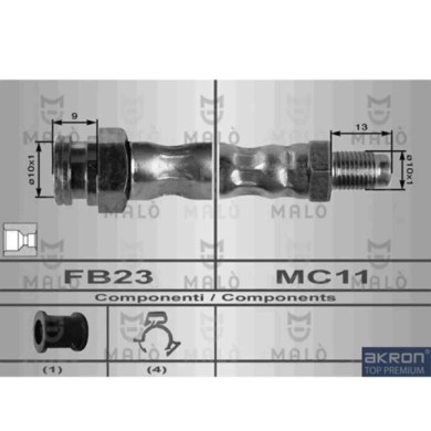 NEUTRO.jpg Flessibile del freno 8352 AKRON-MALO' per FIAT