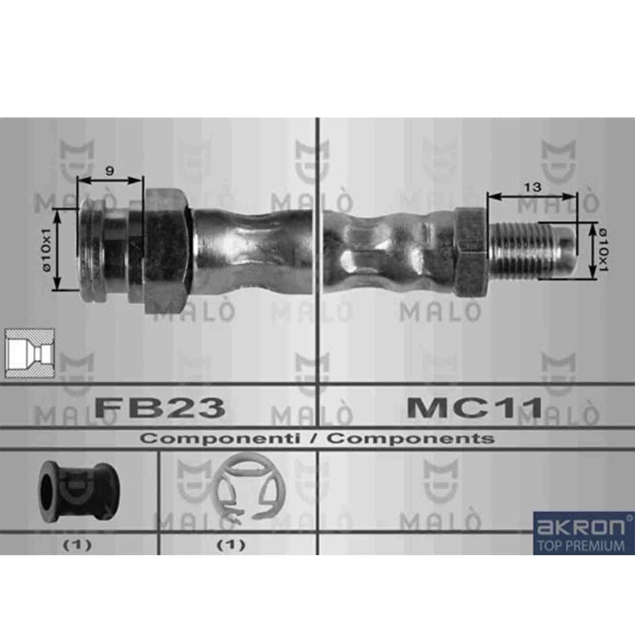 NEUTRO.jpg Flessibile del freno 8353 AKRON-MALO' per FIAT SEAT