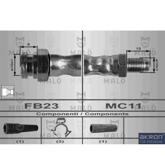 NEUTRO.jpg Flessibile del freno 8357 AKRON-MALO'