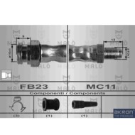 Flessibile del freno 8411 AKRON-MALO' per PEUGEOT CITROEN FIAT ALFA ROMEO