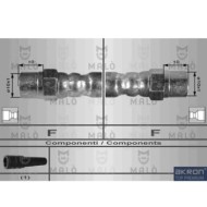Flessibile del freno 8423 AKRON-MALO' per ALFA ROMEO