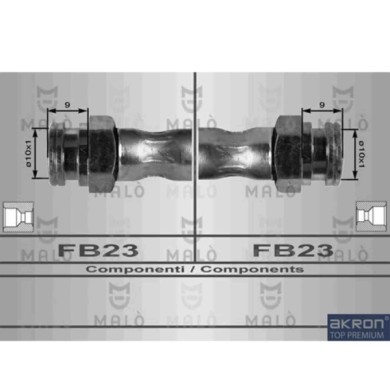 NEUTRO.jpg Flessibile del freno 8427 AKRON-MALO' per FIAT