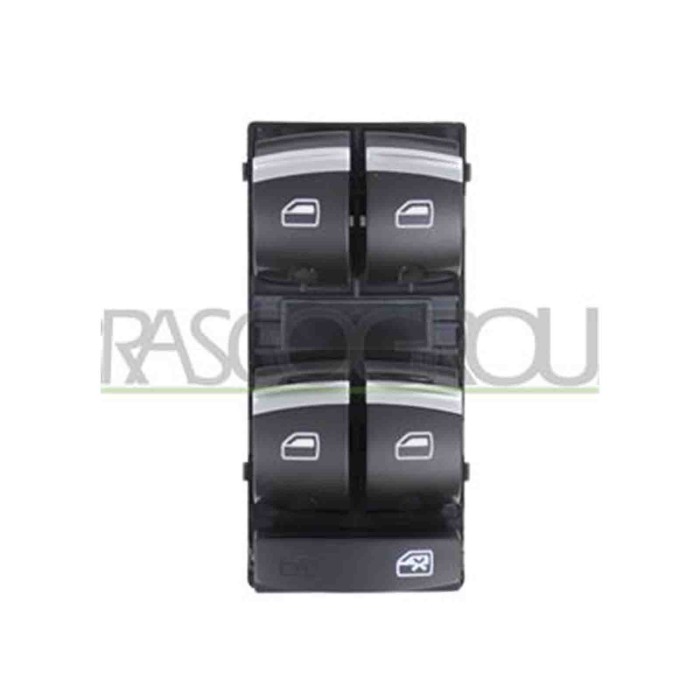 AD322WS14_1.JPG Pulsantiera Nera/bordo Cromato Per Audi A3 3/5 Porte (8p/8pa) Dal 2008 Al 2012