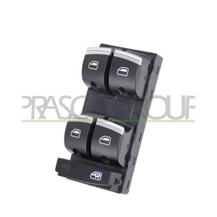 AD322WS14_2.JPG Pulsantiera Nera/bordo Cromato Per Audi A3 3/5 Porte (8p/8pa) Dal 2008 Al 2012