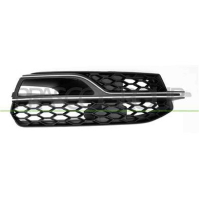GUIDA_ALLA_SCELTA.JPG Griglia Destra Nera Paraurti Anteriore Con Modanatura Argento Per Audi A3 4 Porte - Cabrio (8vs/8v7) Dal 2