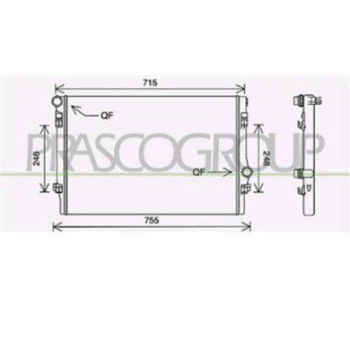 AD324R001_1.JPG Radiatore Per Audi A3 3/5 Porte (8v1/8va) Dal 2012 Al 2016