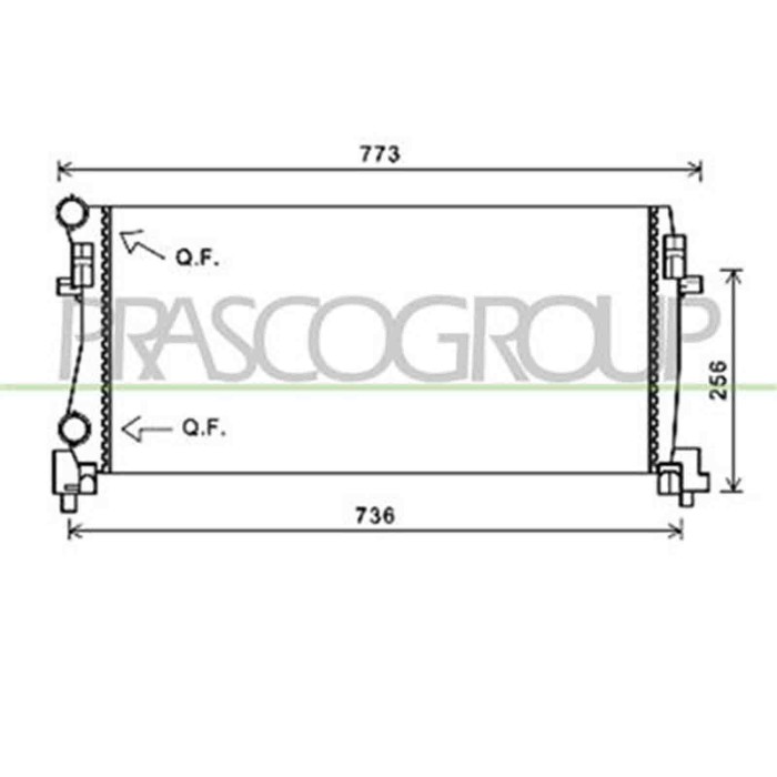 AD324R003_1.JPG Radiatore Per Audi A3 3/5 Porte (8v1/8va) Dal 2012 Al 2016