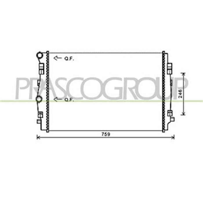 AD324R004_1.JPG Radiatore Per Audi A3 3/5 Porte (8v1/8va) Dal 2012 Al 2016