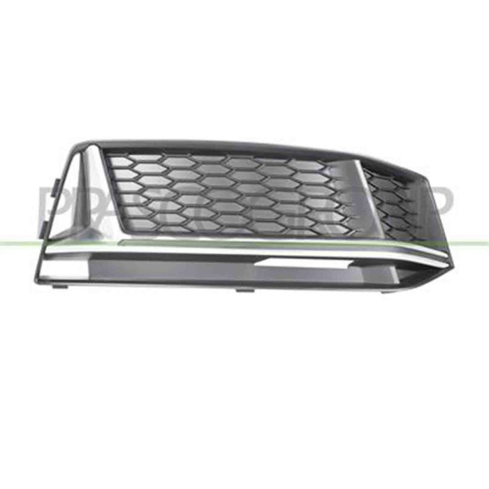 AD4002103_2.JPG Griglia Destra Nera Paraurti Anteriore Con Modanatura Argento Per Audi A4 (b9) S-line Dal 2015 Al 2018