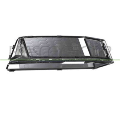 AD4002104_1.JPG Griglia Sinistra Nera Paraurti Anteriore Con Modanatura Argento Per Audi A4 (b9) S-line Dal 2015 Al 2018
