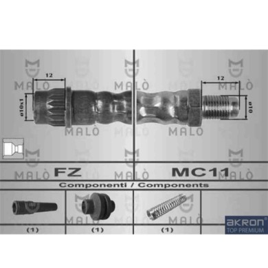 NEUTRO.jpg Flessibile del freno 80159 AKRON-MALO' per FIAT LANCIA