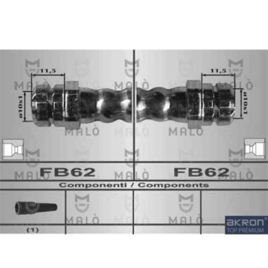 NEUTRO.jpg Flessibile del freno 80161 AKRON-MALO' per AUDI VW SEAT SKODA