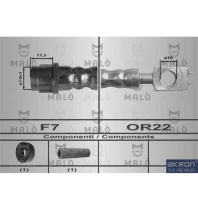 NEUTRO.jpg Flessibile del freno 80166 AKRON-MALO' per VW