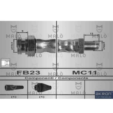 NEUTRO.jpg Flessibile del freno 80182 AKRON-MALO' per FIAT