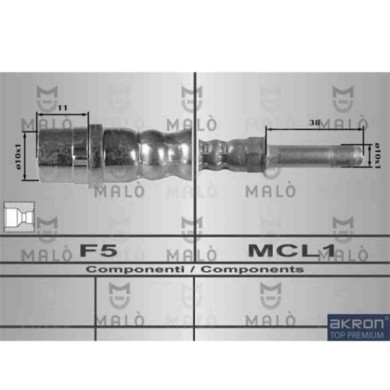 NEUTRO.jpg Flessibile del freno 80245 AKRON-MALO' per VW MERCEDES-BENZ