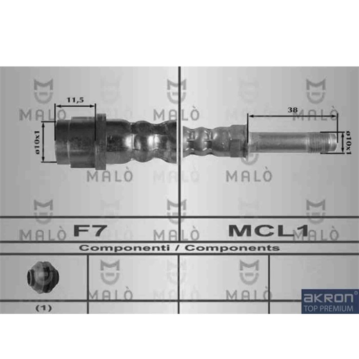 NEUTRO.jpg Flessibile del freno 80251 AKRON-MALO' per MERCEDES-BENZ