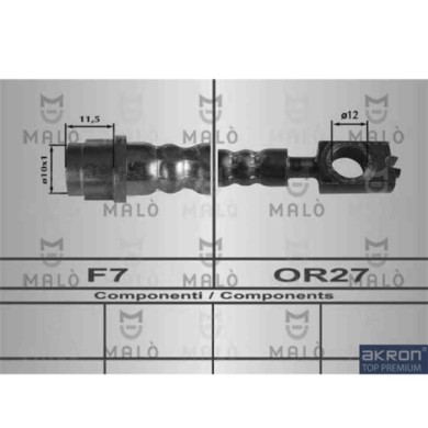 NEUTRO.jpg Flessibile del freno 80254 AKRON-MALO' per AUDI SEAT