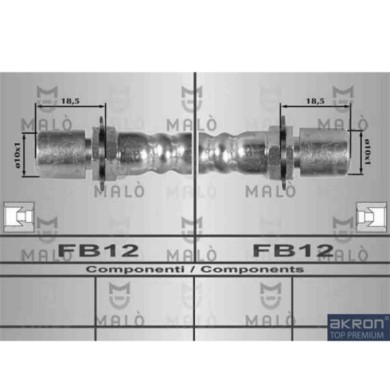 NEUTRO.jpg Flessibile del freno 8214 AKRON-MALO' per OPEL