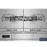 Flessibile del freno 8565 AKRON-MALO' per FORD