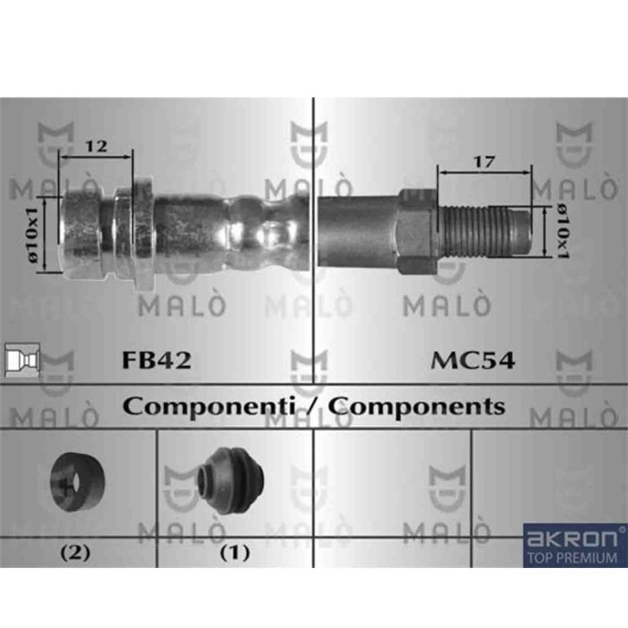 NEUTRO.jpg Flessibile del freno 8608 AKRON-MALO' per FORD