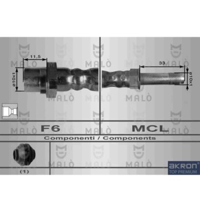 NEUTRO.jpg Flessibile del freno 8910 AKRON-MALO' per BMW