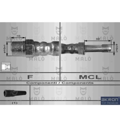 NEUTRO.jpg Flessibile del freno 8912 AKRON-MALO' per BMW
