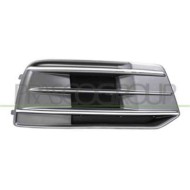 AD8242113_2.JPG Griglia Destra Nera Goffrata Paraurti Anteriore Con Modanatura Argento Satinata Per Audi Q5 (80a) Dal 2017 Al 20