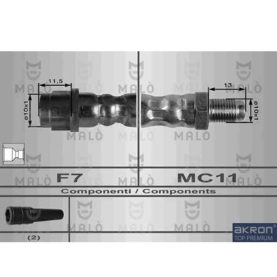 NEUTRO.jpg Flessibile del freno 8927 AKRON-MALO' per MERCEDES-BENZ