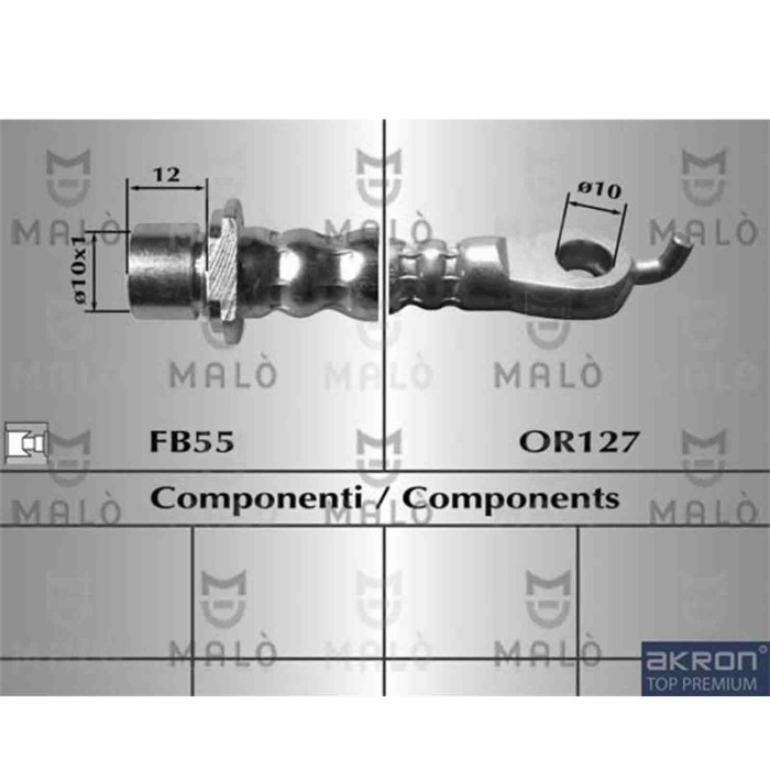 NEUTRO.jpg Flessibile del freno 8957 AKRON-MALO' per TOYOTA