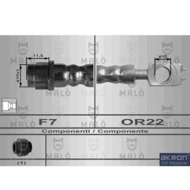 NEUTRO.jpg Flessibile del freno 8966 AKRON-MALO' per VW SEAT