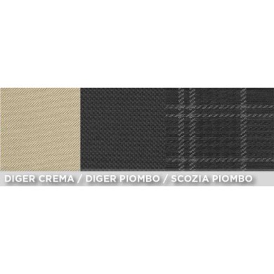 COR129375_6.jpg Coprisedili Fiat 500 Dal 2007 - Posteriori Interi - Cotone Scozzese Grigio Panna - Airbag Laterali